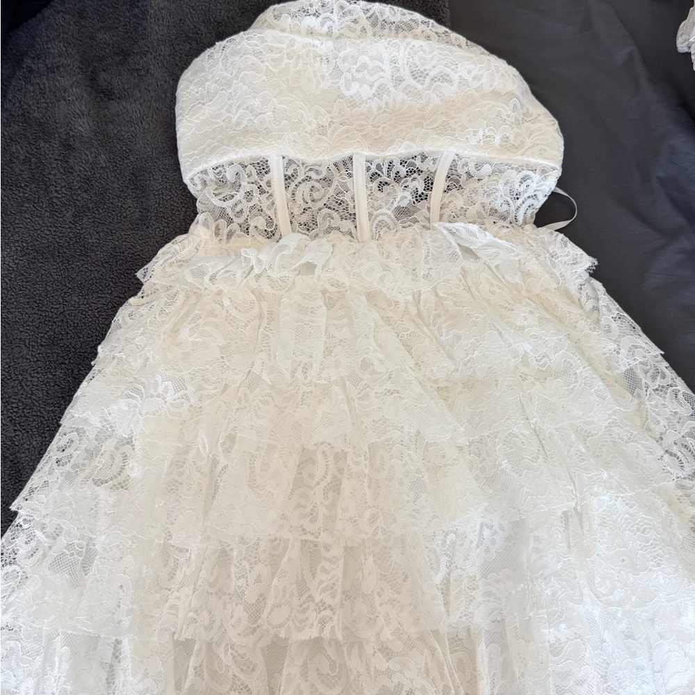 Elegant White Lace Kids Dress
